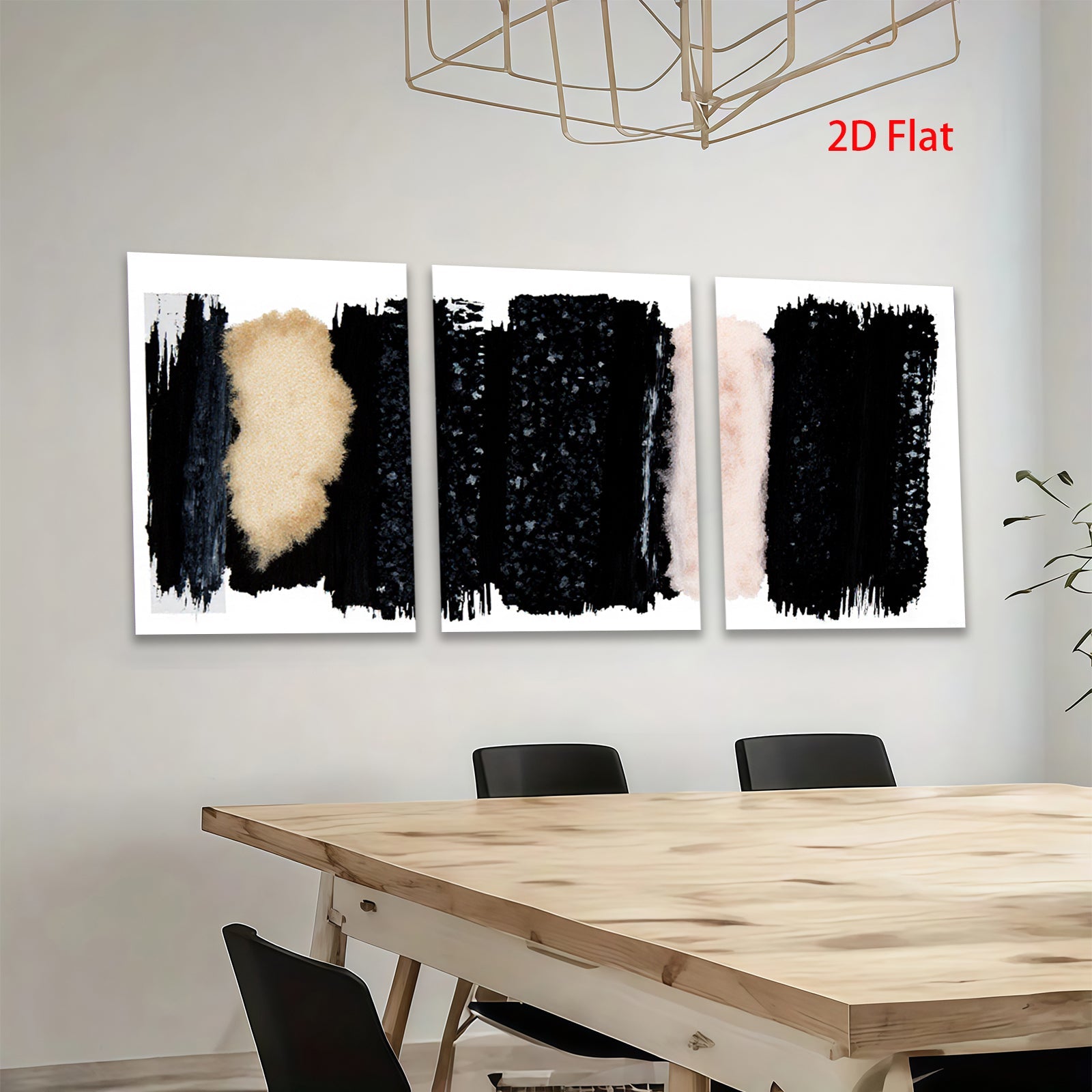 2D flat 1pc abstract texture canvas wall art modern farmhouse living room bedroom decor gallery wrapped stretched canvas prints ready to hang botanical floral