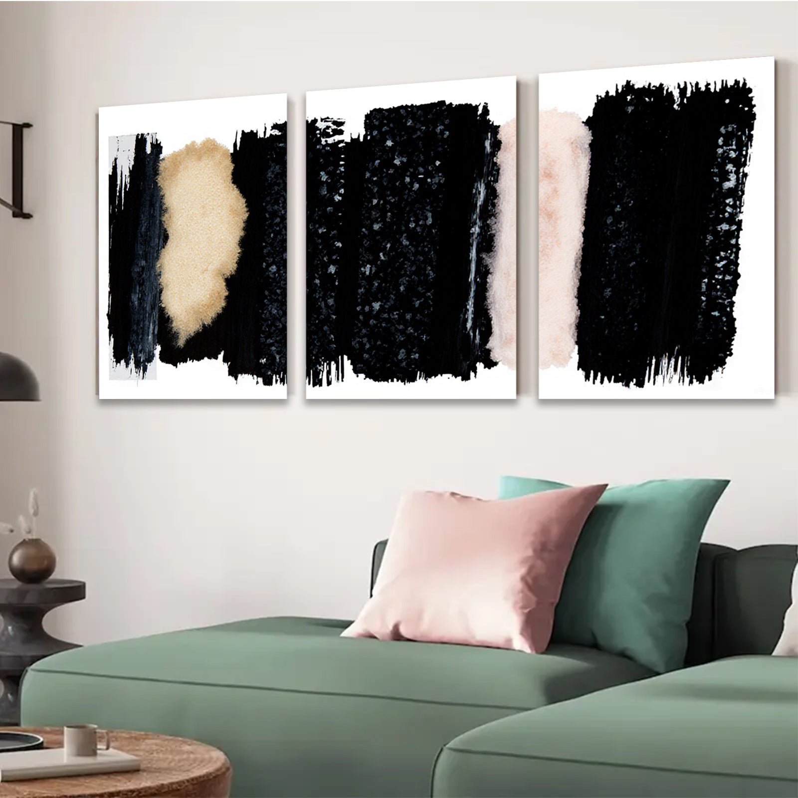 2D flat 1pc abstract texture canvas wall art modern farmhouse living room bedroom decor gallery wrapped stretched canvas prints ready to hang botanical floral