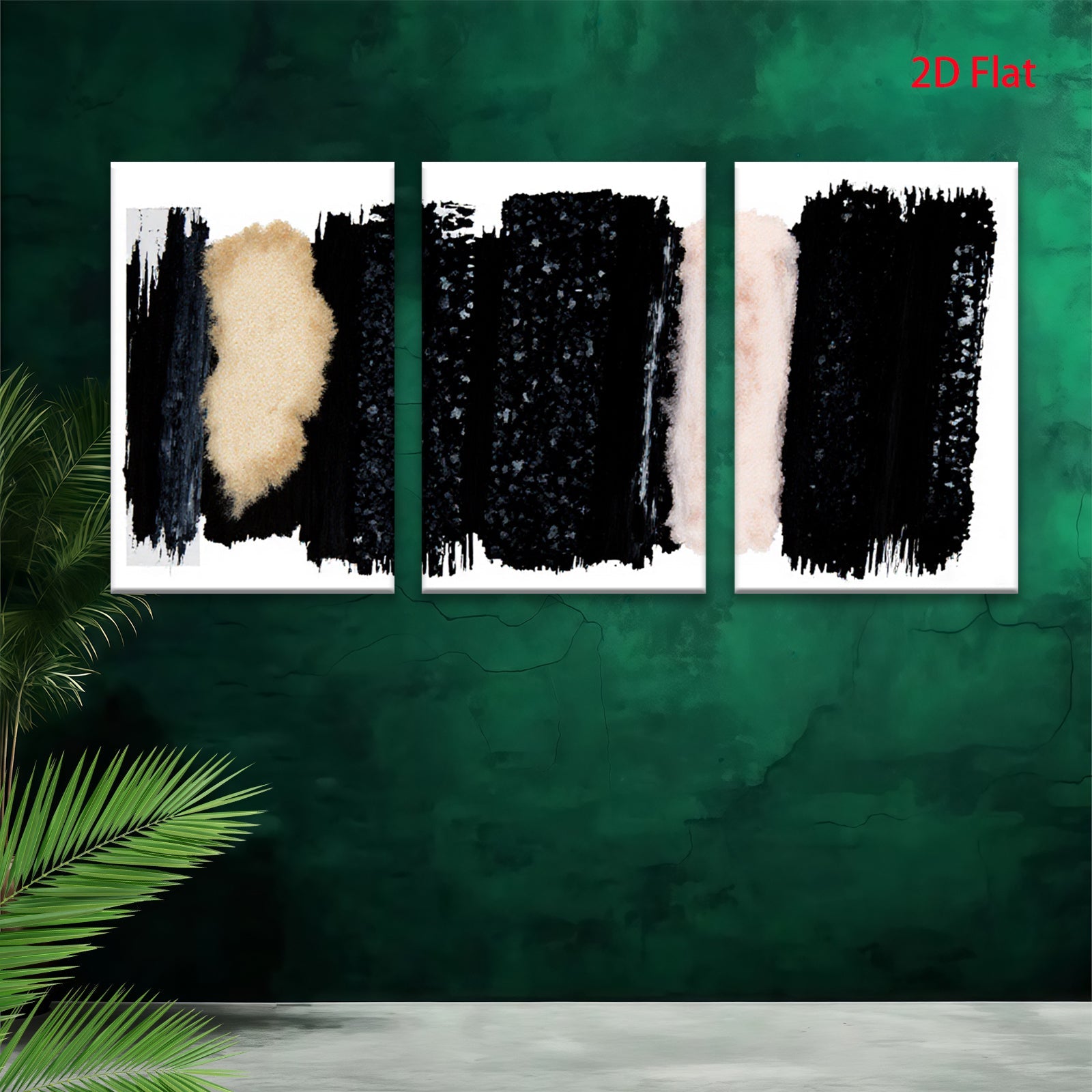 2D flat 1pc abstract texture canvas wall art modern farmhouse living room bedroom decor gallery wrapped stretched canvas prints ready to hang botanical floral