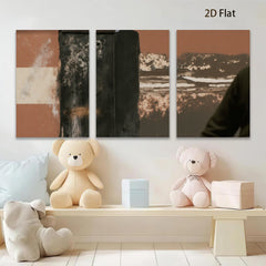 2D flat 1pc abstract textured canvas wall art for living room bedroom farmhouse modern decor gallery wrapped stretched prints ready to hang botanical minimalist