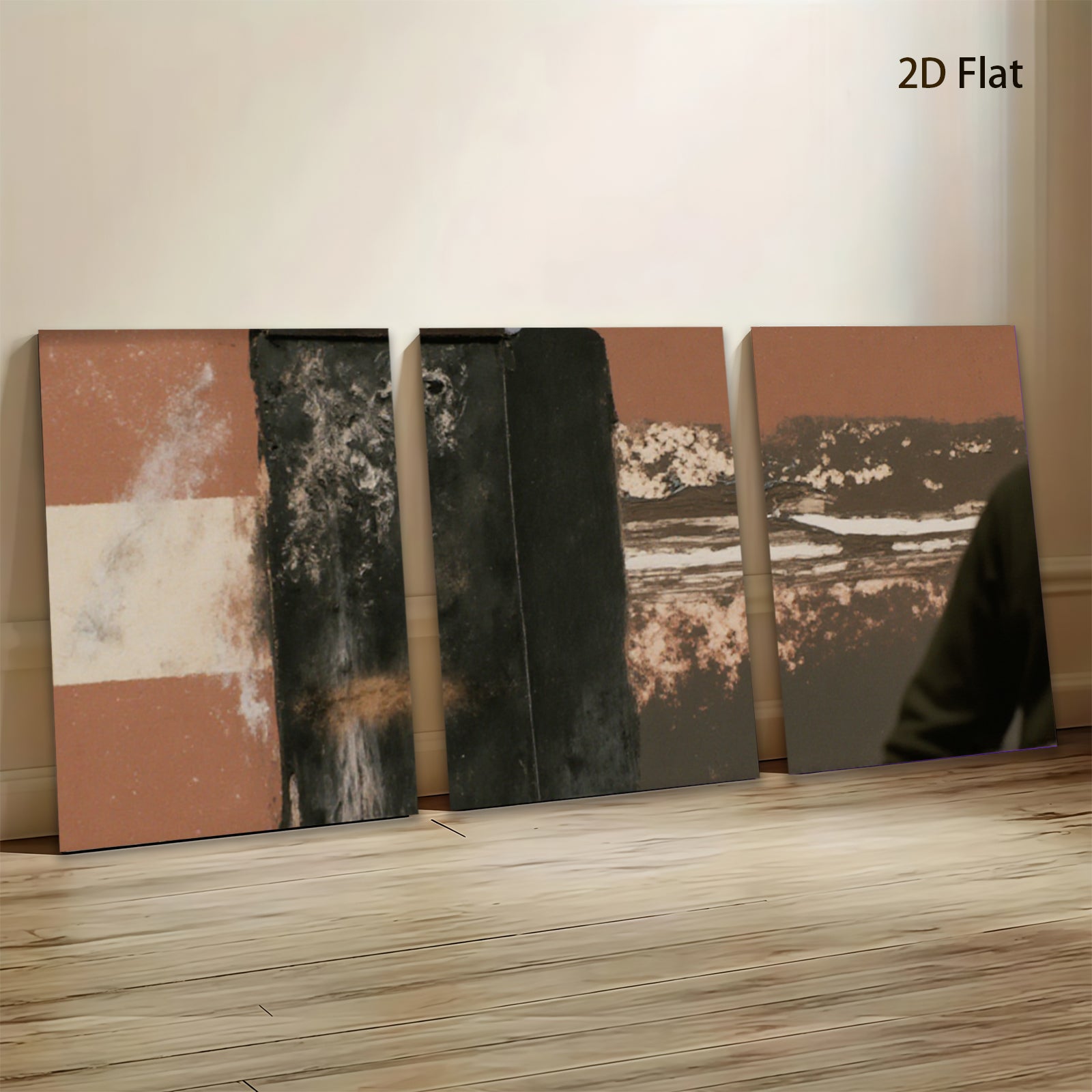 2D flat 1pc abstract textured canvas wall art for living room bedroom farmhouse modern decor gallery wrapped stretched prints ready to hang botanical minimalist