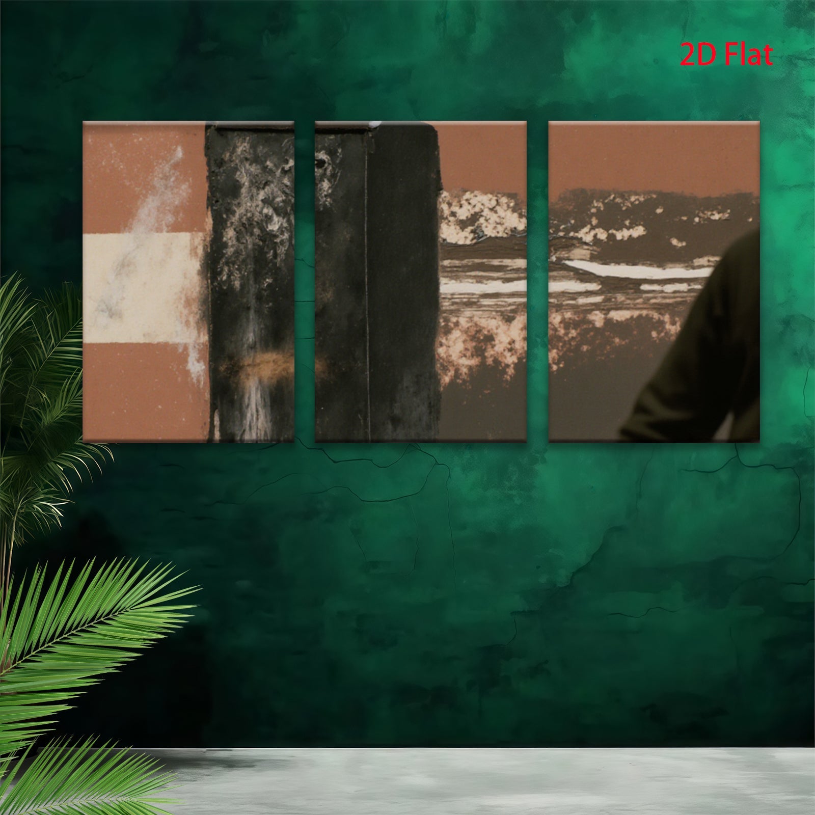 2D flat 1pc abstract textured canvas wall art for living room bedroom farmhouse modern decor gallery wrapped stretched prints ready to hang botanical minimalist