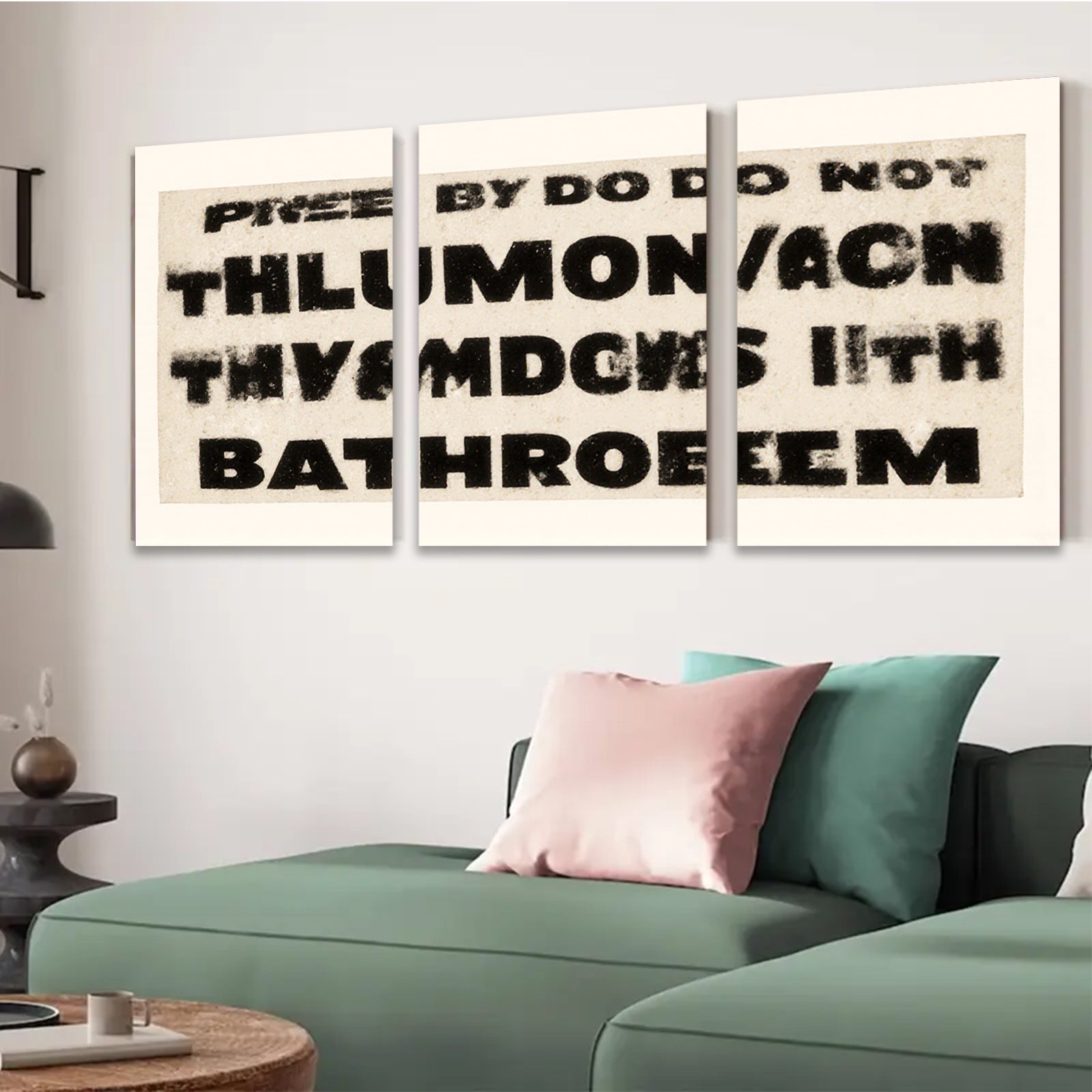 2D flat 1pc abstract typography wall art modern minimalist canvas print gallery wrapped home office decor farmhouse style living room bedroom kitchen dining room accent piece trending now