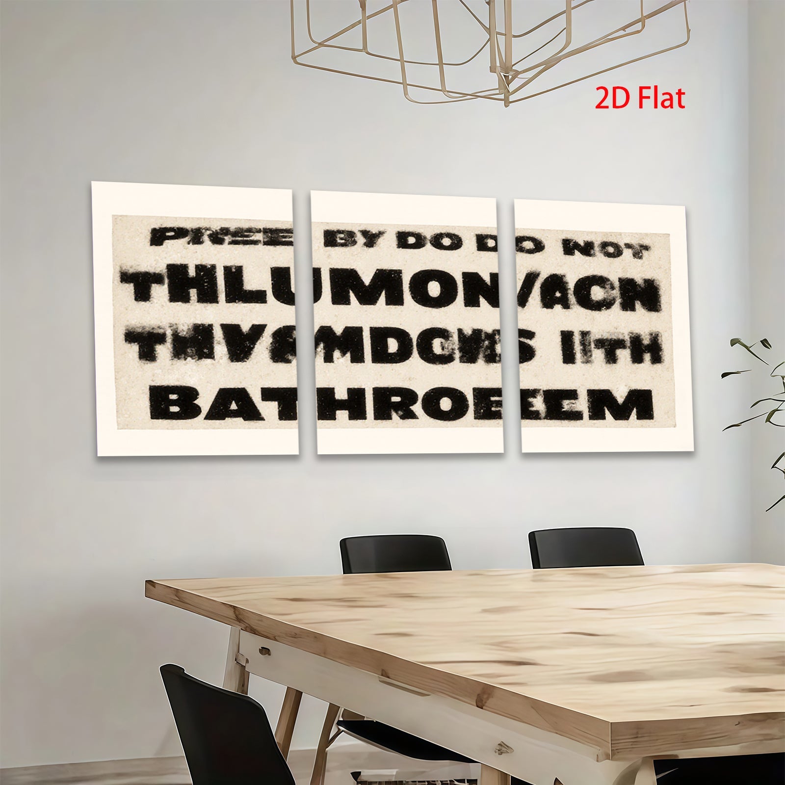 2D flat 1pc abstract typography wall art modern minimalist canvas print gallery wrapped home office decor farmhouse style living room bedroom kitchen dining room accent piece trending now