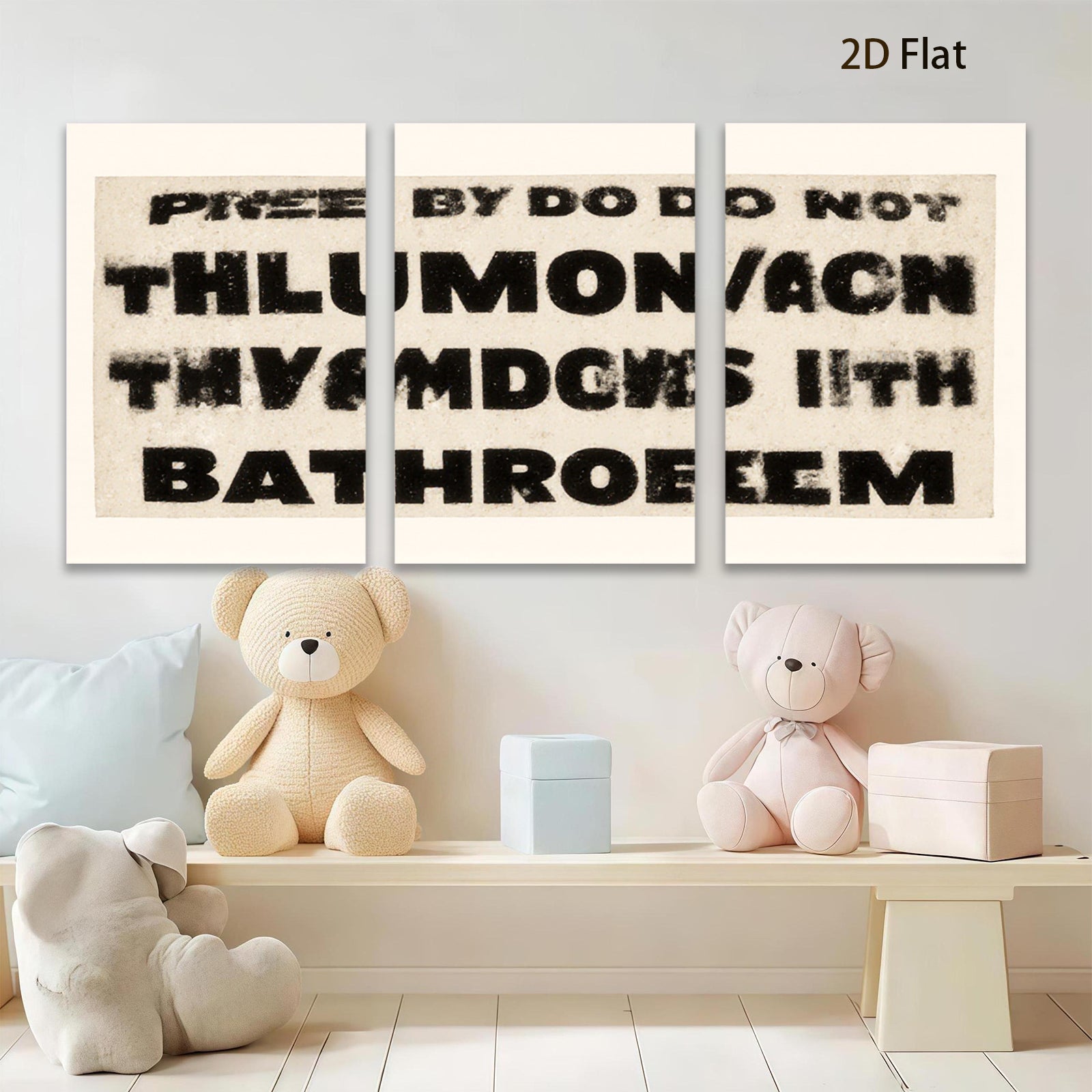 2D flat 1pc abstract typography wall art modern minimalist canvas print gallery wrapped home office decor farmhouse style living room bedroom kitchen dining room accent piece trending now