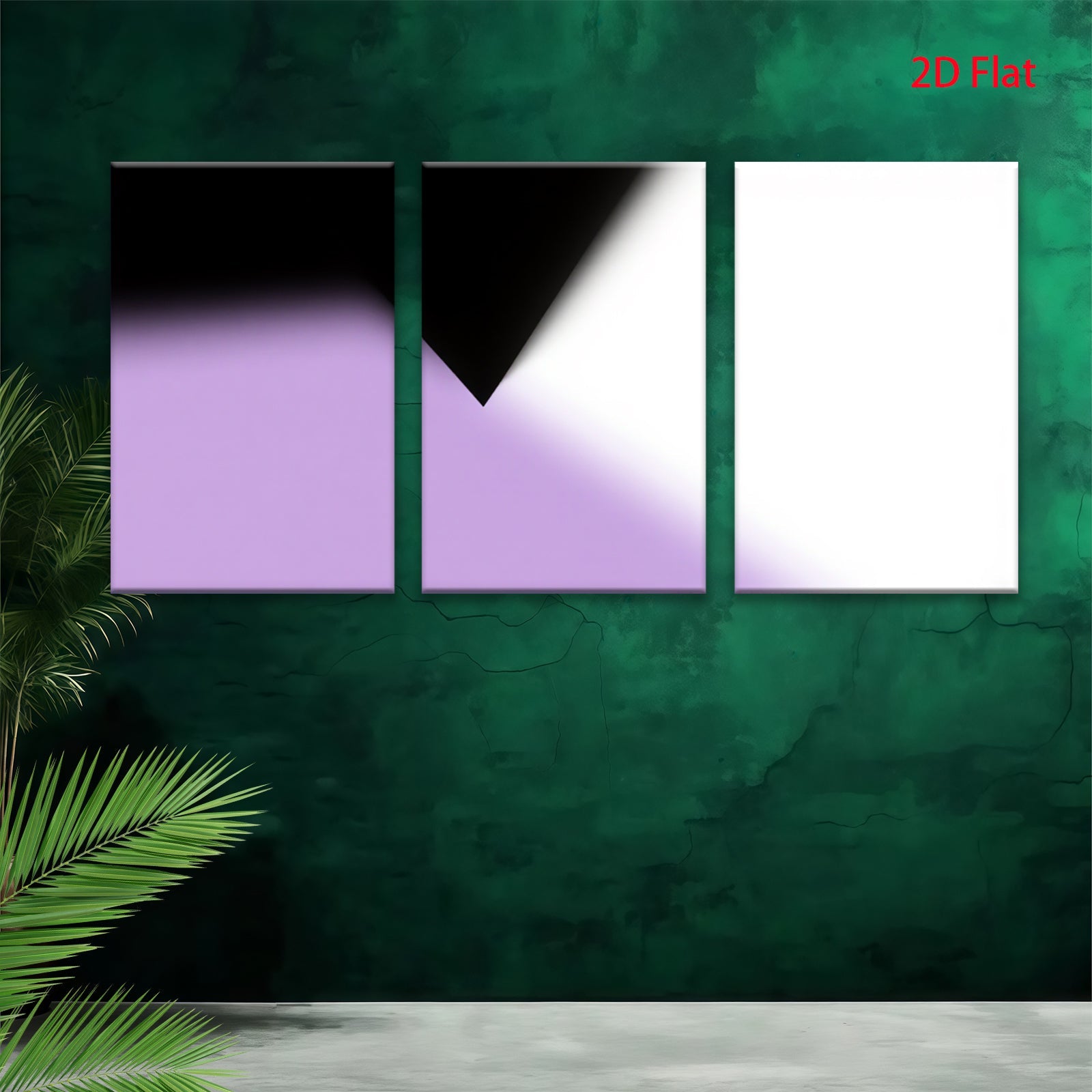 2D flat 1pc abstract violet gradient wall art modern minimalist canvas print for living room bedroom office decor farmhouse style large size statement piece gallery wrapped ready to hang