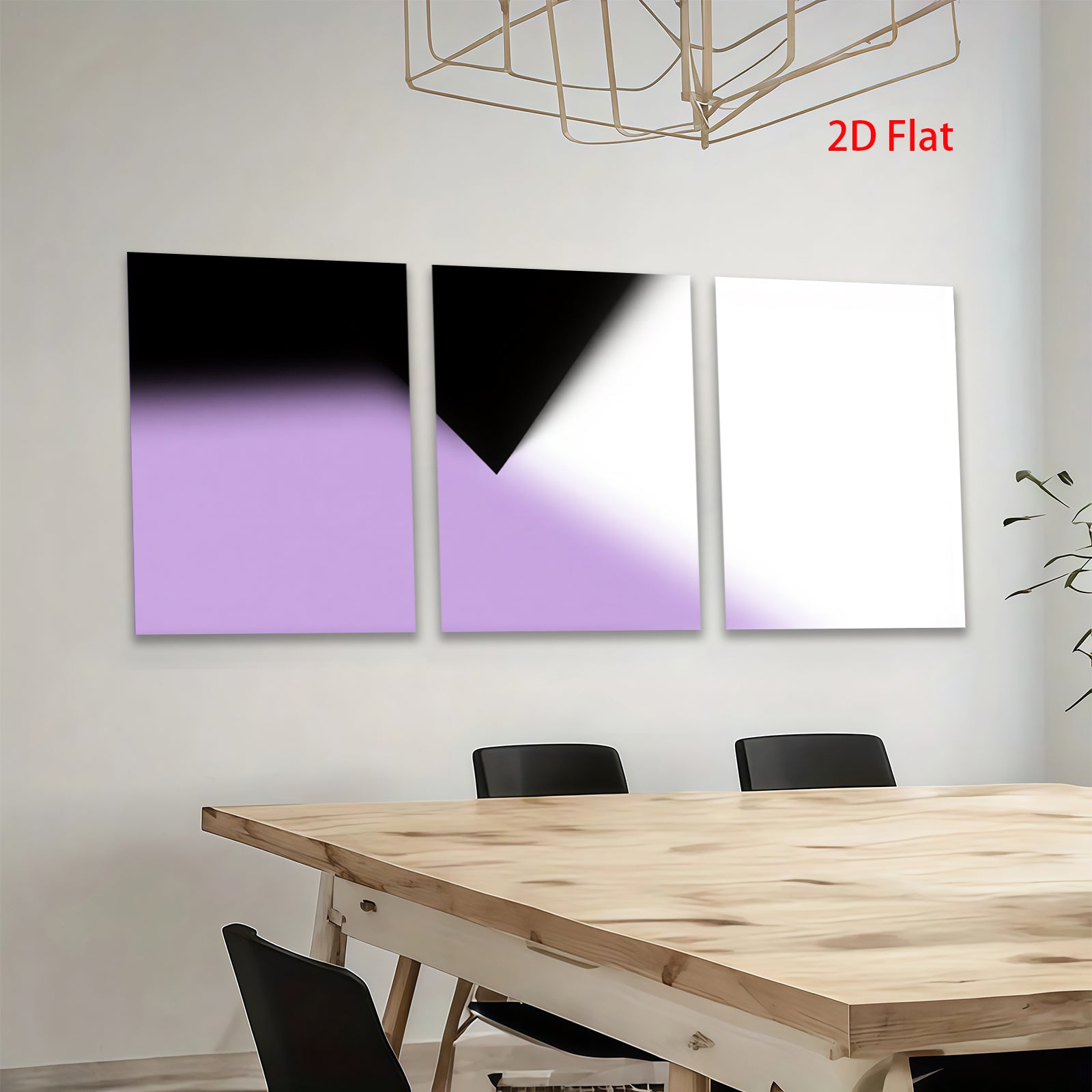 2D flat 1pc abstract violet gradient wall art modern minimalist canvas print for living room bedroom office decor farmhouse style large size statement piece gallery wrapped ready to hang