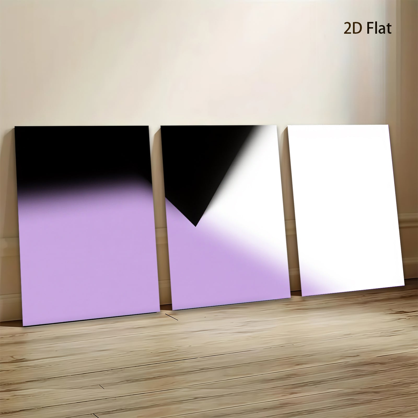 2D flat 1pc abstract violet gradient wall art modern minimalist canvas print for living room bedroom office decor farmhouse style large size statement piece gallery wrapped ready to hang