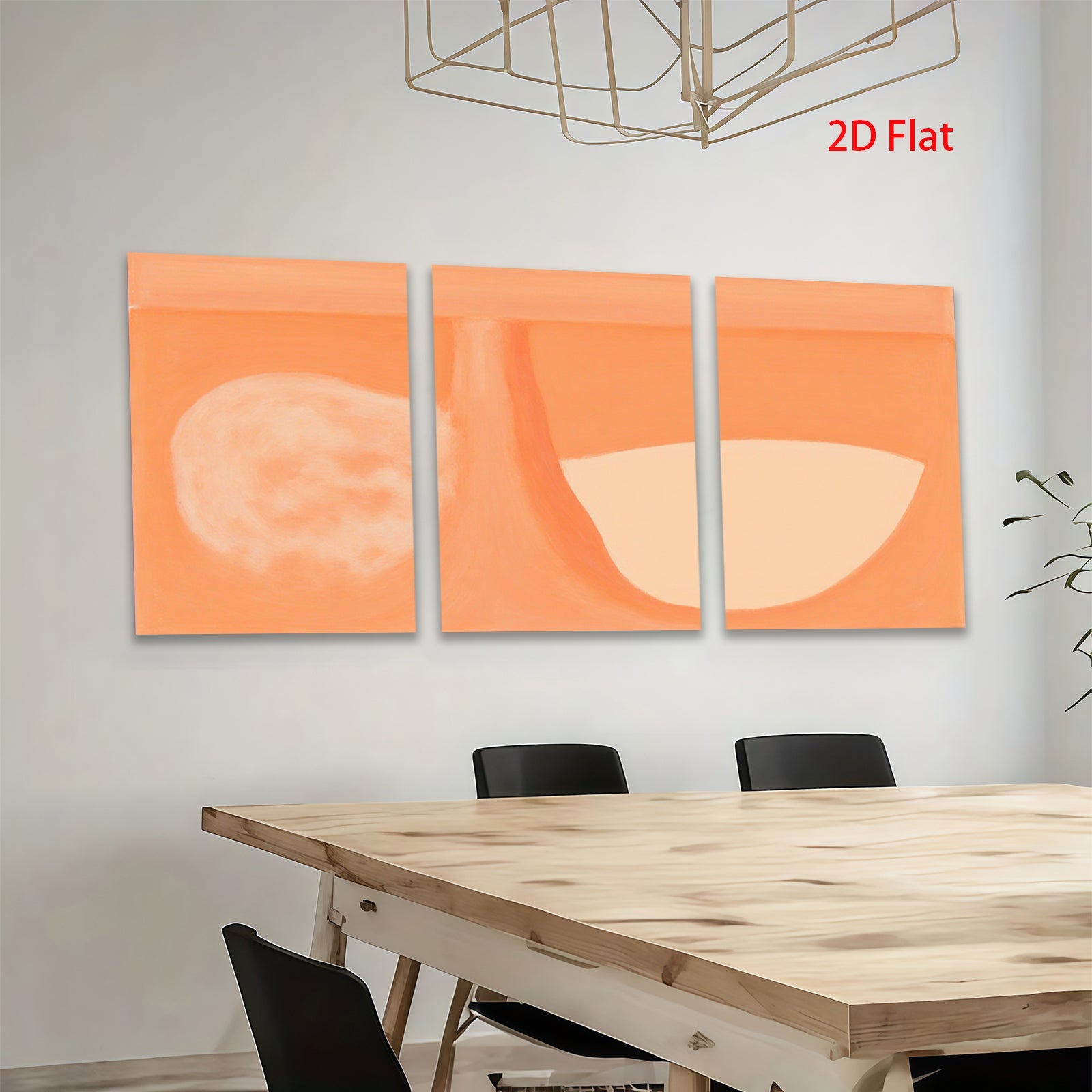 2D flat 1pc abstract warm tone still life modern minimalist wall art canvas prints for living room bedroom home decor farmhouse style gallery wrapped
