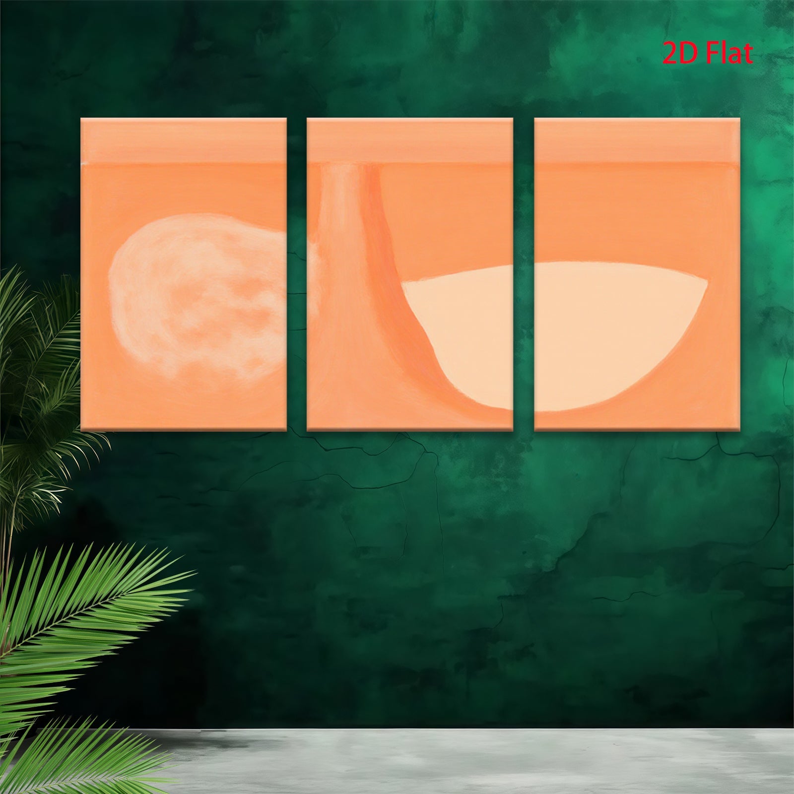 2D flat 1pc abstract warm tone still life modern minimalist wall art canvas prints for living room bedroom home decor farmhouse style gallery wrapped