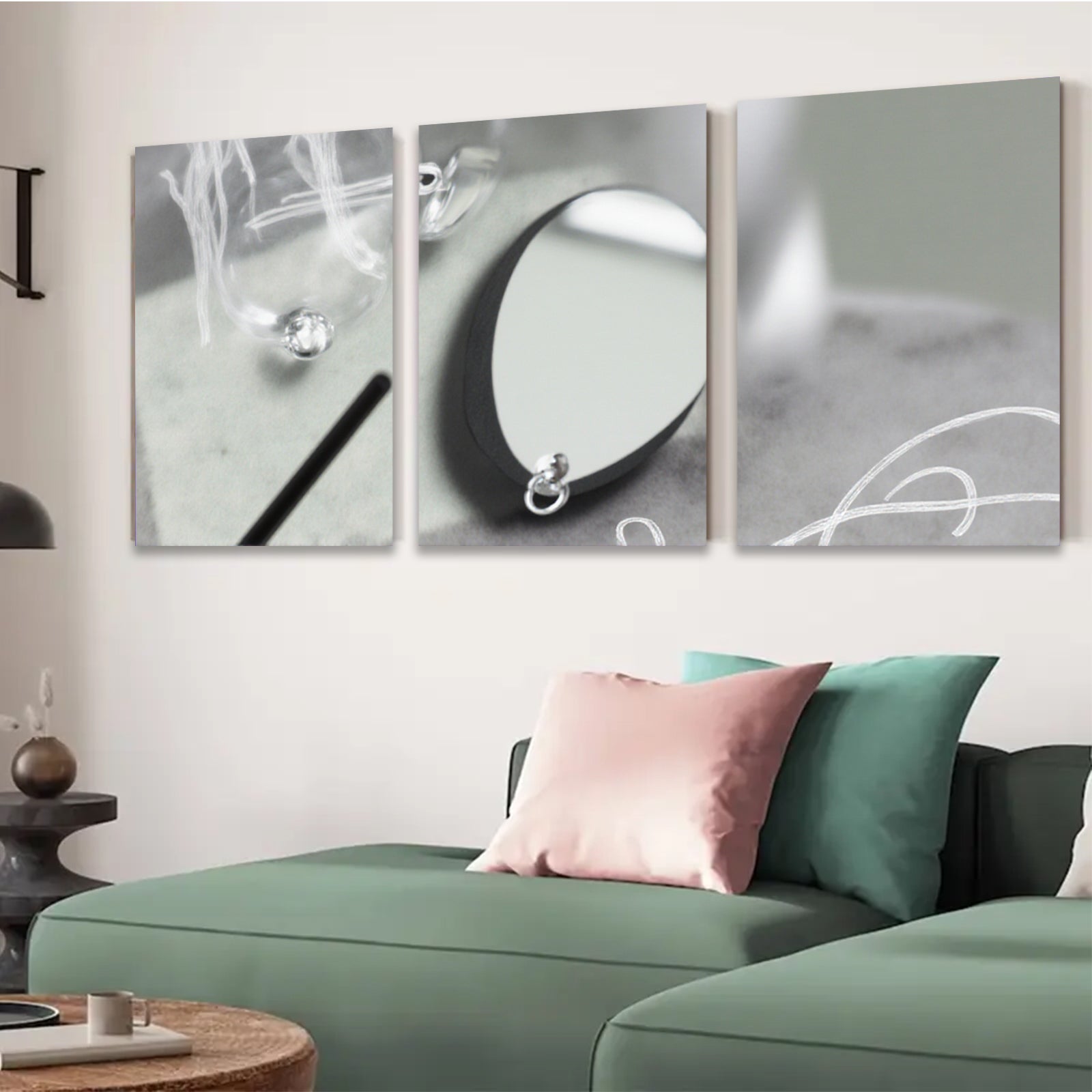 2D flat 1pc abstract water droplet minimalist wall art for living room bedroom home decor modern farmhouse style gallery wrapped canvas prints