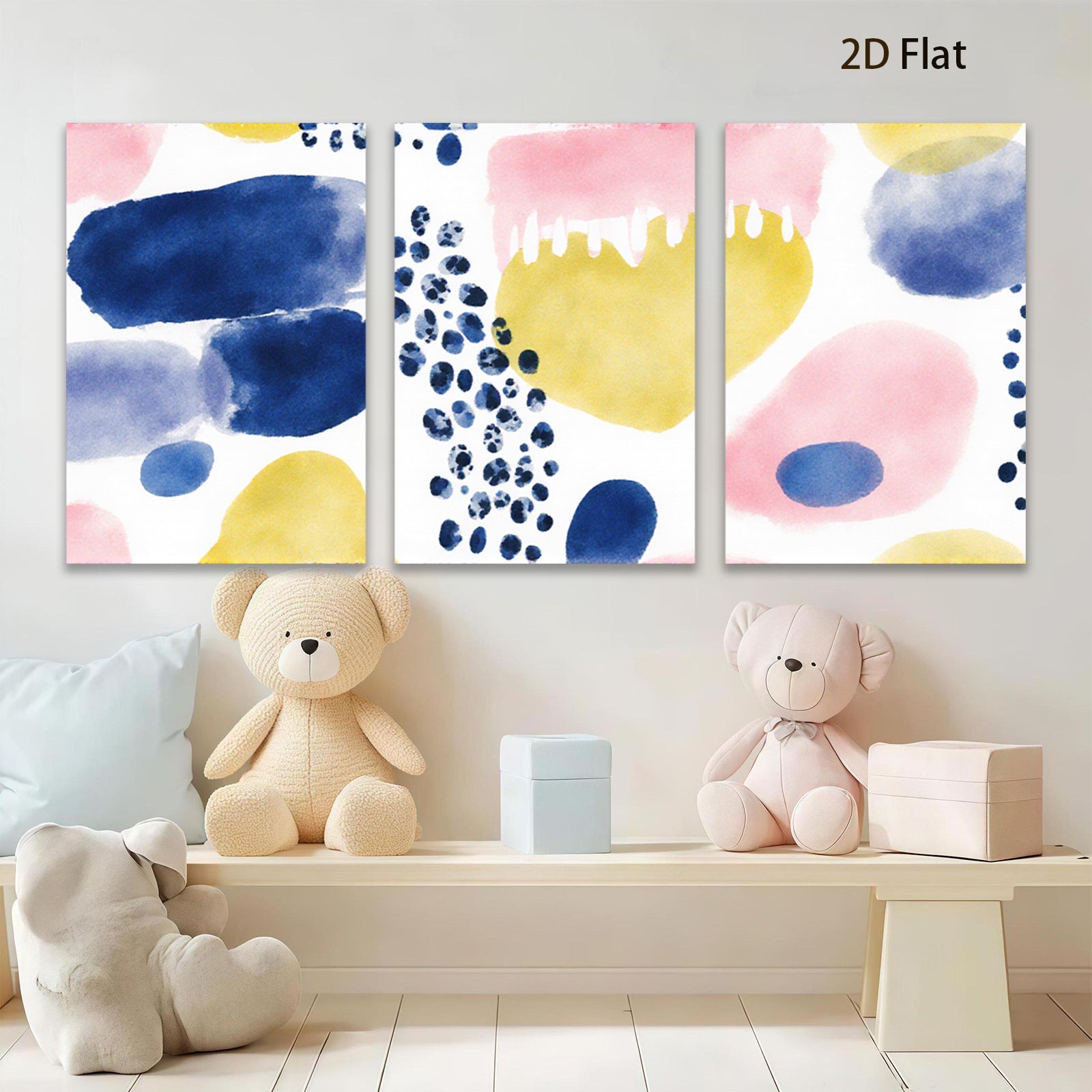 2D flat 1pc abstract watercolor shapes modern art gallery wall decor living room bedroom farmhouse style canvas prints
