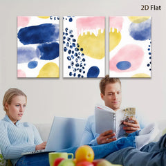 2D flat 1pc abstract watercolor shapes modern art gallery wall decor living room bedroom farmhouse style canvas prints