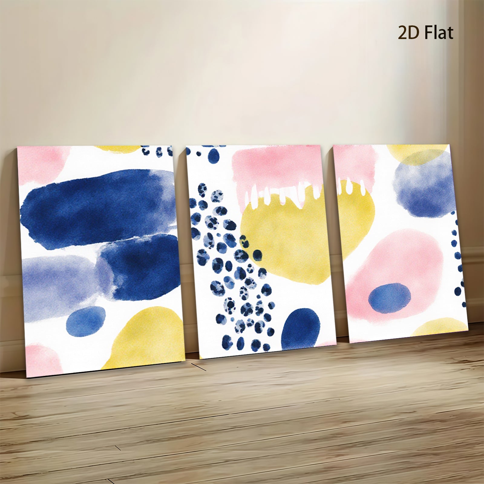 2D flat 1pc abstract watercolor shapes modern art gallery wall decor living room bedroom farmhouse style canvas prints