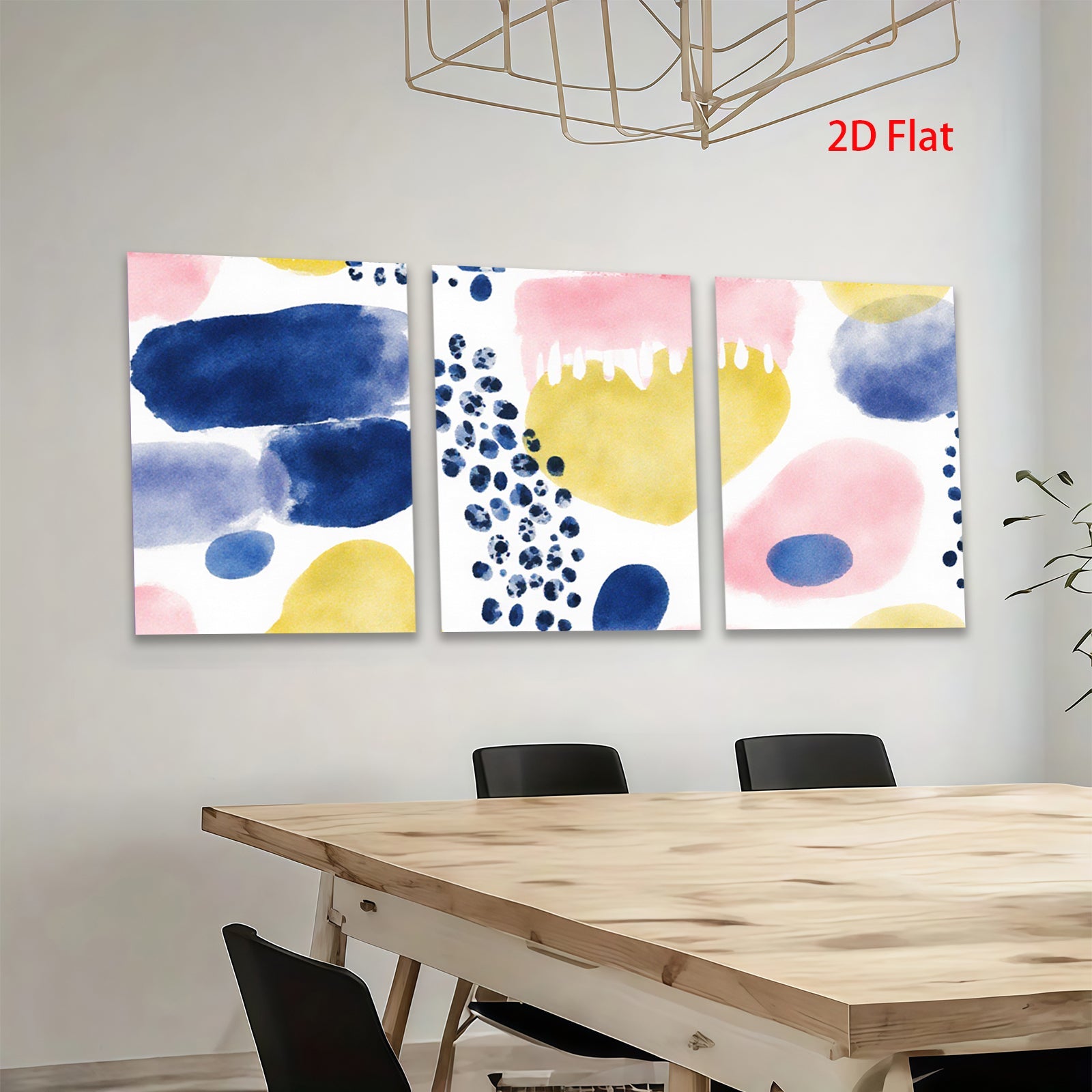 2D flat 1pc abstract watercolor shapes modern art gallery wall decor living room bedroom farmhouse style canvas prints