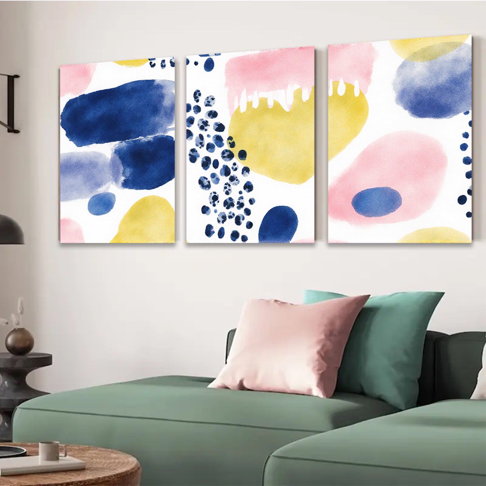 2D flat 1pc abstract watercolor shapes modern art gallery wall decor living room bedroom farmhouse style canvas prints