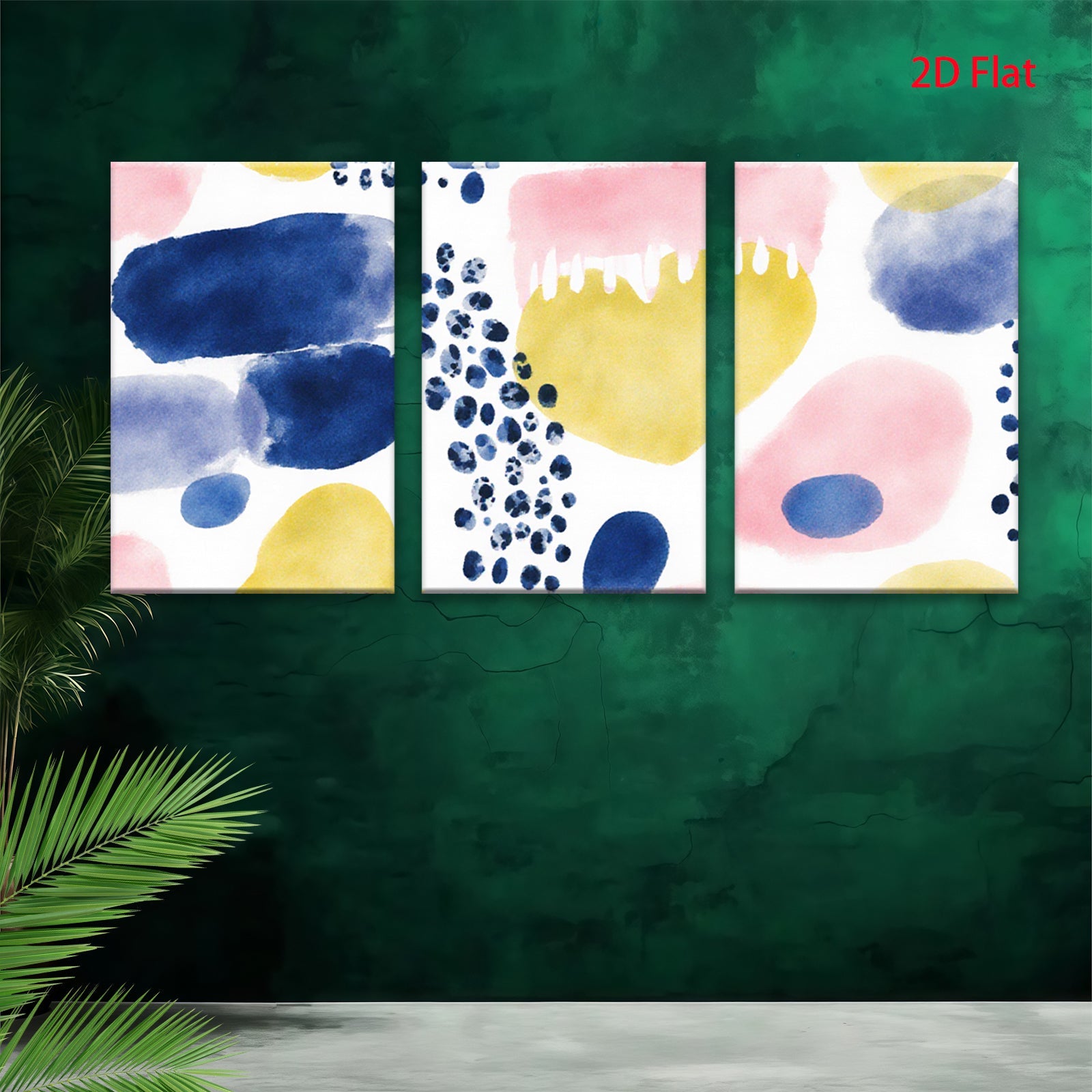 2D flat 1pc abstract watercolor shapes modern art gallery wall decor living room bedroom farmhouse style canvas prints