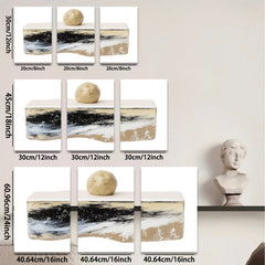 2D flat 1pc abstract wave canvas wall art modern farmhouse decor living room bedroom dining room gallery wrapped ready to hang