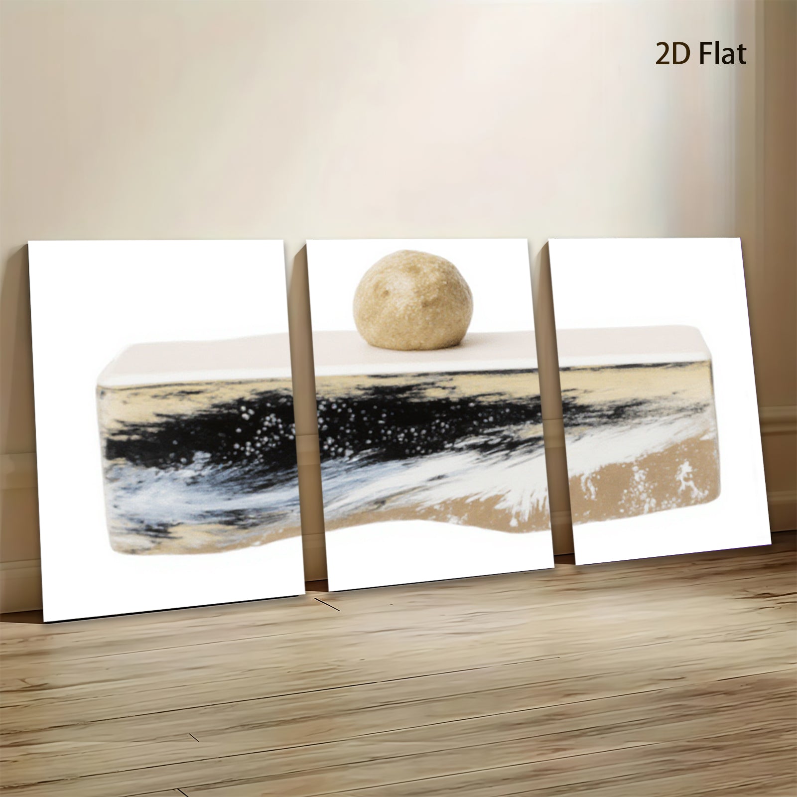 2D flat 1pc abstract wave canvas wall art modern farmhouse decor living room bedroom dining room gallery wrapped ready to hang