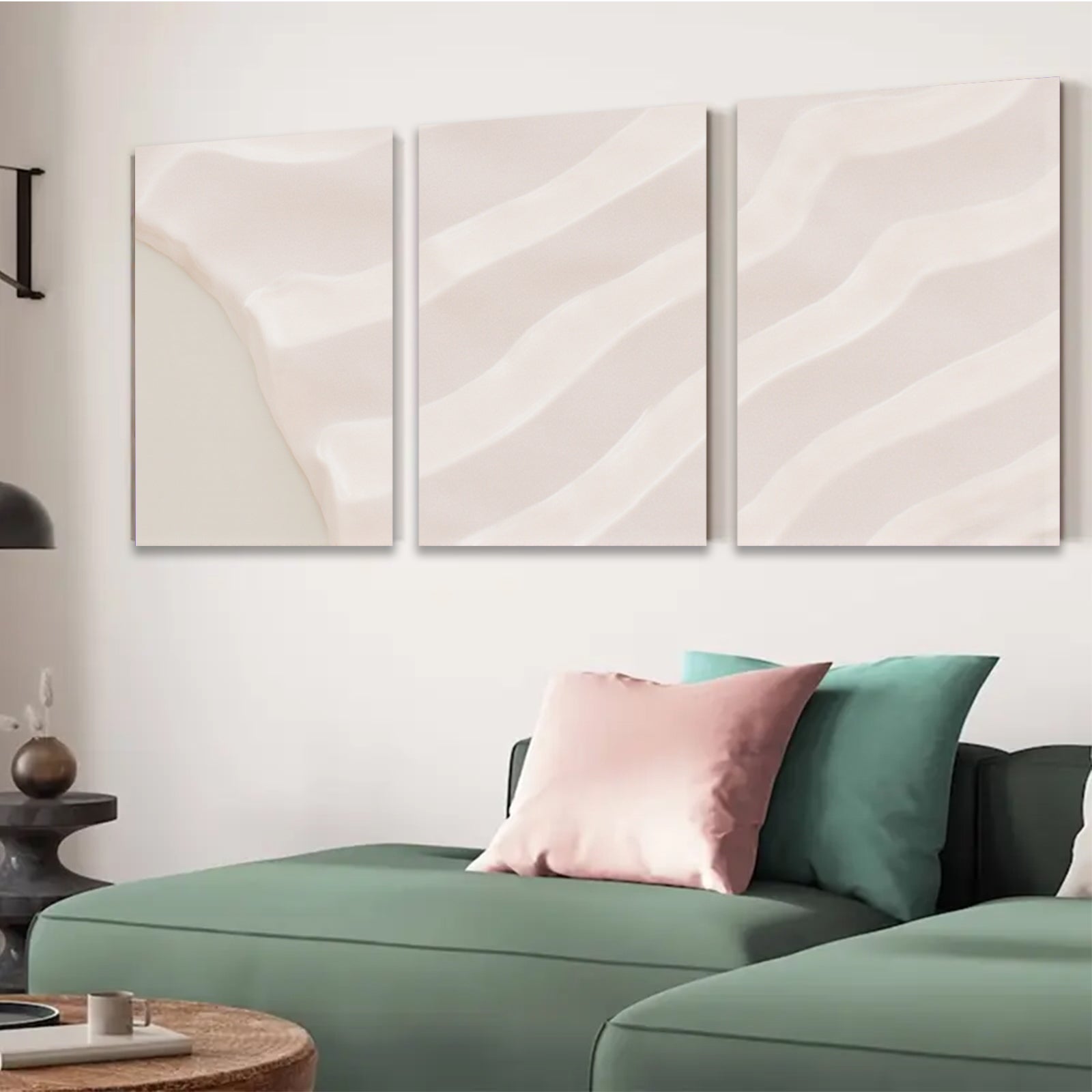 2D flat 1pc abstract wave lines modern wall art canvas prints for living room bedroom home decor farmhouse style gallery wrapped ready to hang
