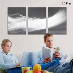 2D flat 1pc abstract white swirls modern wall art for living room bedroom home decor farmhouse style gallery wrapped canvas prints cozy vibes