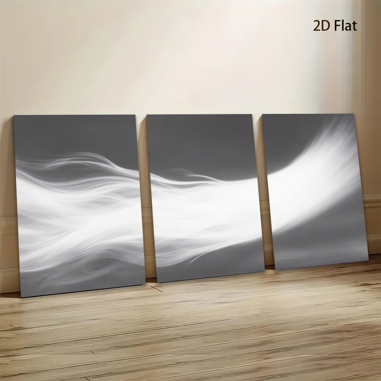 2D flat 1pc abstract white swirls modern wall art for living room bedroom home decor farmhouse style gallery wrapped canvas prints cozy vibes