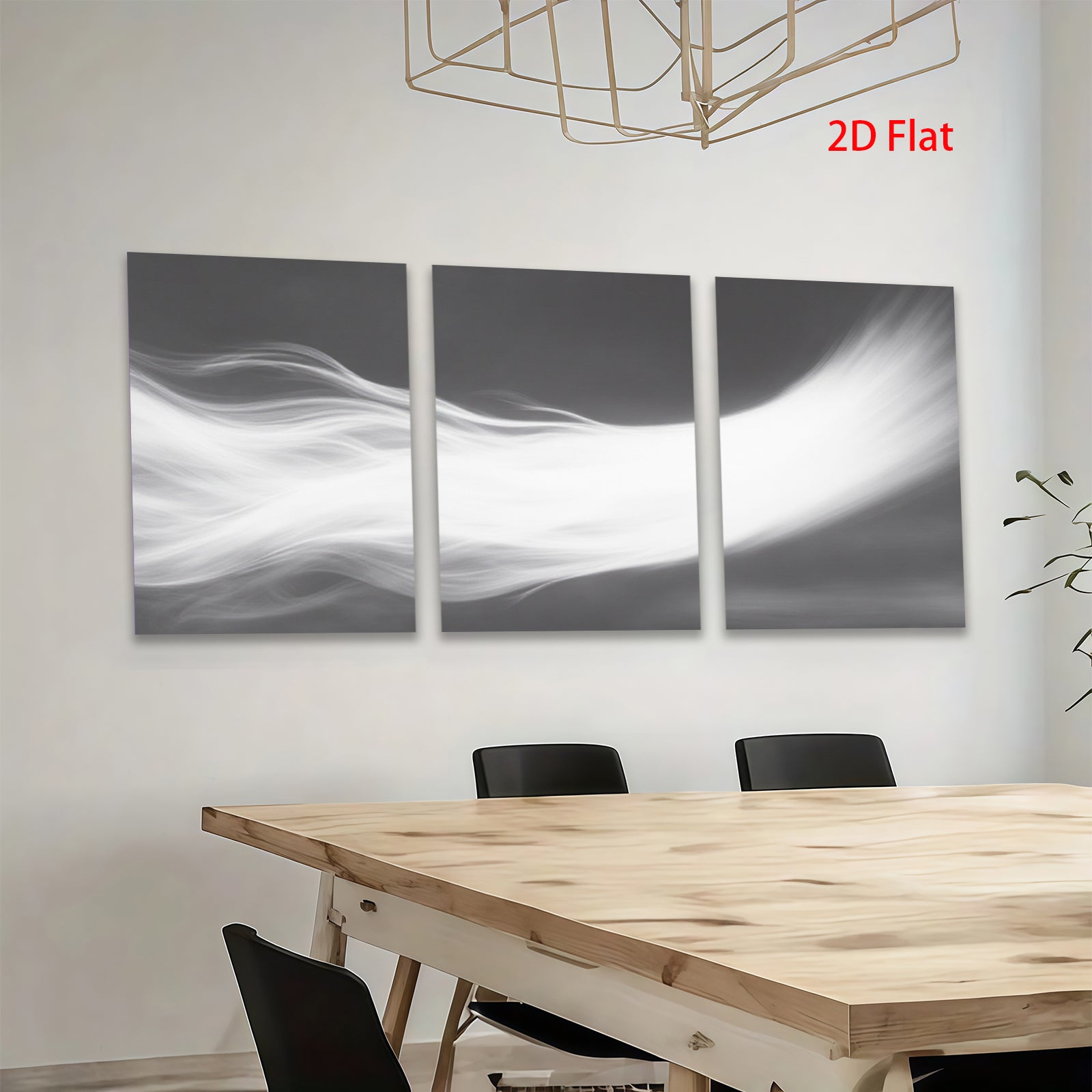 2D flat 1pc abstract white swirls modern wall art for living room bedroom home decor farmhouse style gallery wrapped canvas prints cozy vibes