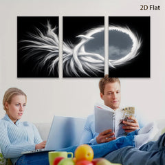 2D flat 1pc abstract white swirls modern wall art for living room bedroom home decor farmhouse style gallery wrapped canvas prints ready to hang large size