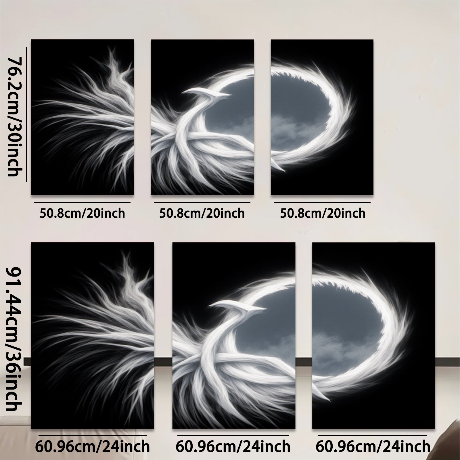 2D flat 1pc abstract white swirls modern wall art for living room bedroom home decor farmhouse style gallery wrapped canvas prints ready to hang large size