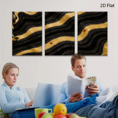2D flat 1pc abstract wood grain texture wall art modern farmhouse living room bedroom decor gallery wrapped canvas prints coastal style large size statement piece