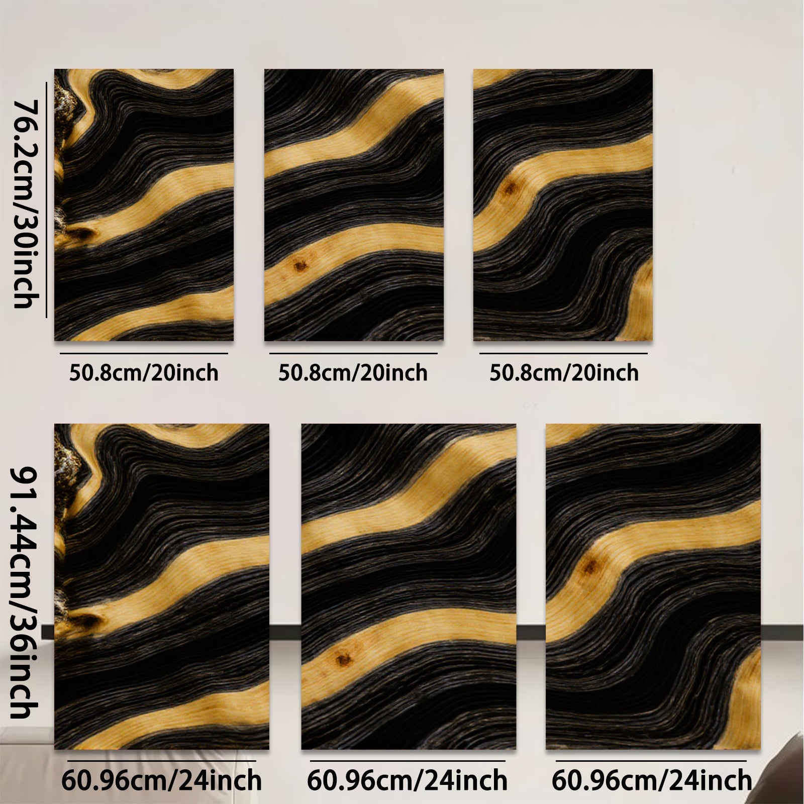 2D flat 1pc abstract wood grain texture wall art modern farmhouse living room bedroom decor gallery wrapped canvas prints coastal style large size statement piece