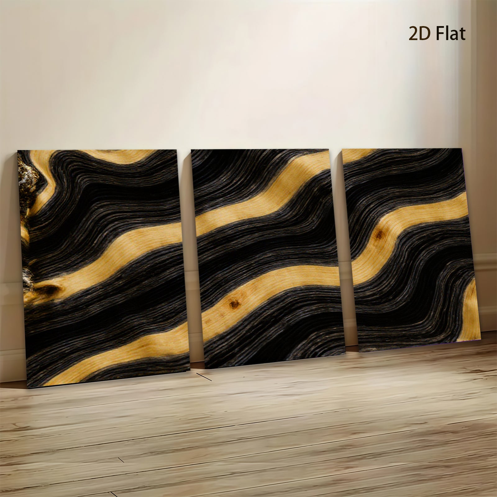 2D flat 1pc abstract wood grain texture wall art modern farmhouse living room bedroom decor gallery wrapped canvas prints coastal style large size statement piece