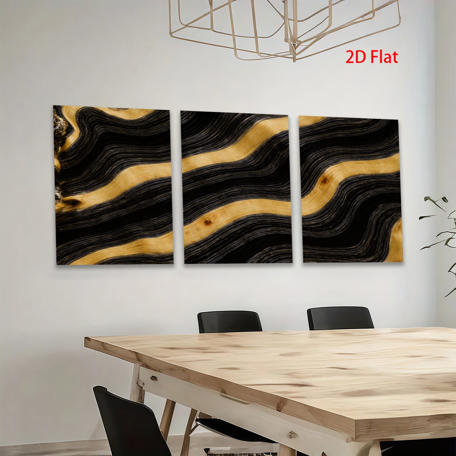 2D flat 1pc abstract wood grain texture wall art modern farmhouse living room bedroom decor gallery wrapped canvas prints coastal style large size statement piece