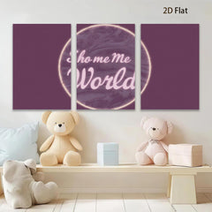 2D flat 1pc abstract world map canvas wall art modern farmhouse living room bedroom decor gallery wrapped inspirational aesthetic home office gifts