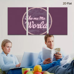 2D flat 1pc abstract world map canvas wall art modern farmhouse living room bedroom decor gallery wrapped inspirational aesthetic home office gifts