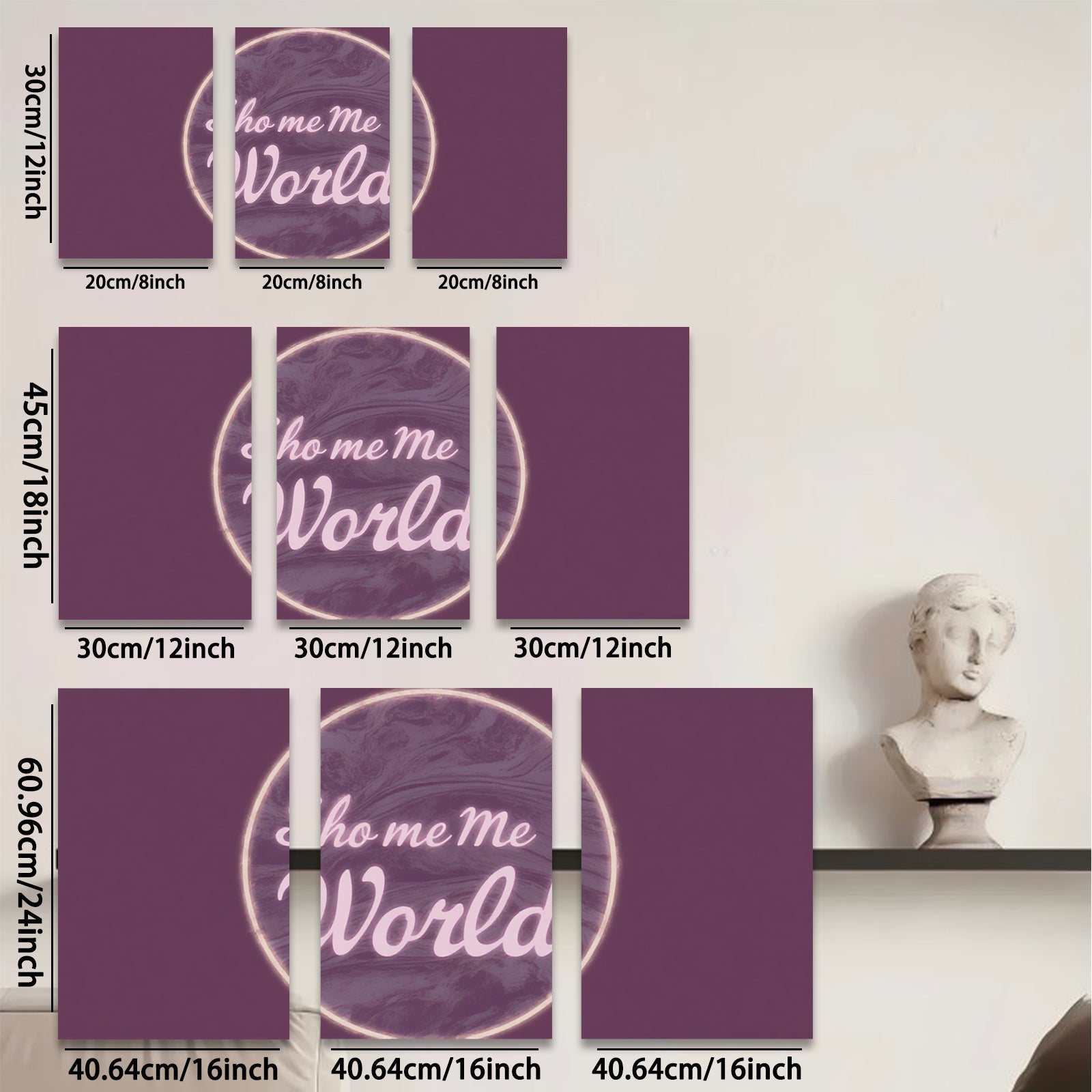 2D flat 1pc abstract world map canvas wall art modern farmhouse living room bedroom decor gallery wrapped inspirational aesthetic home office gifts
