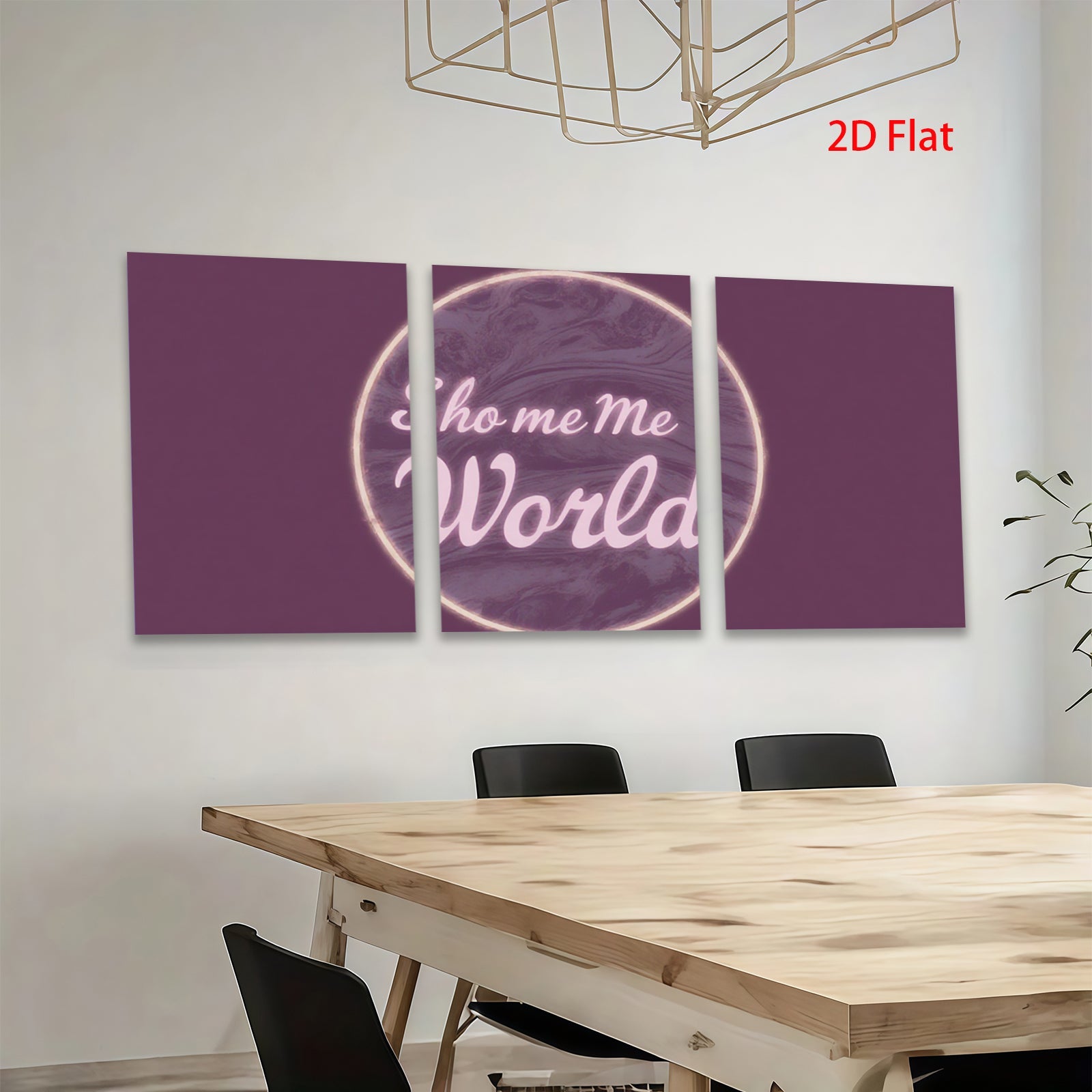 2D flat 1pc abstract world map canvas wall art modern farmhouse living room bedroom decor gallery wrapped inspirational aesthetic home office gifts