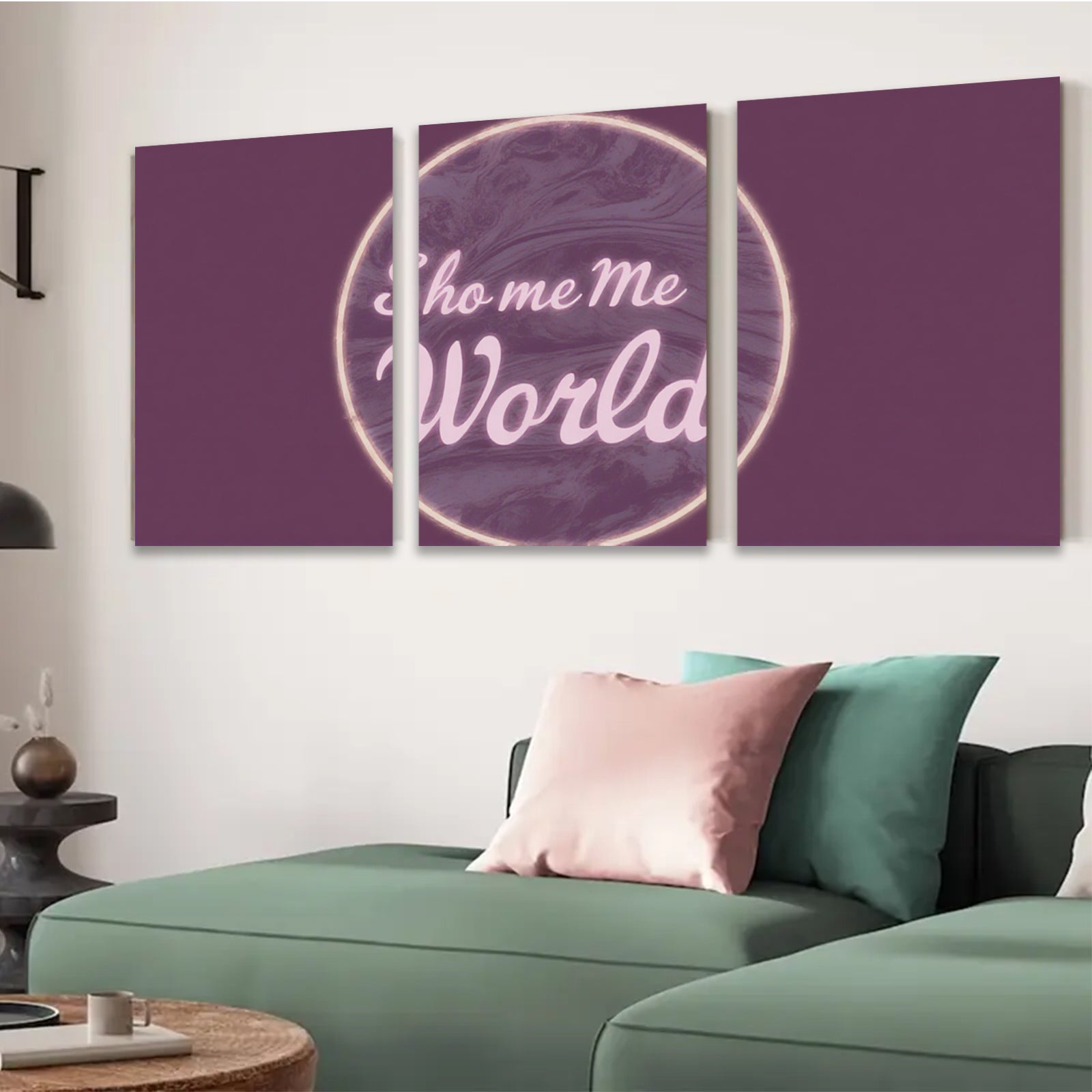 2D flat 1pc abstract world map canvas wall art modern farmhouse living room bedroom decor gallery wrapped inspirational aesthetic home office gifts