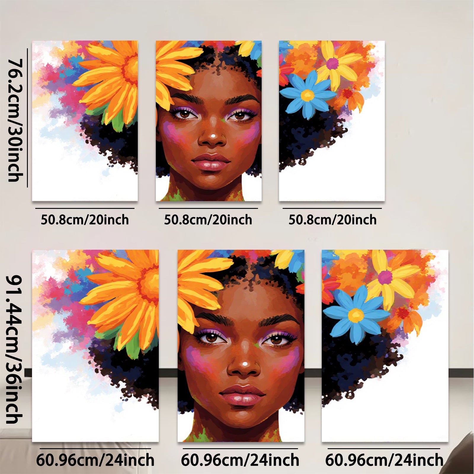 2D flat 1pc blooming beauty vibrant floral portrait wall art living room bedroom home decor farmhouse style modern minimalist
