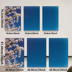 2D flat 1pc blooming cherry blossoms serene sky wall art for living room bedroom home decor farmhouse style gallery wrapped canvas prints