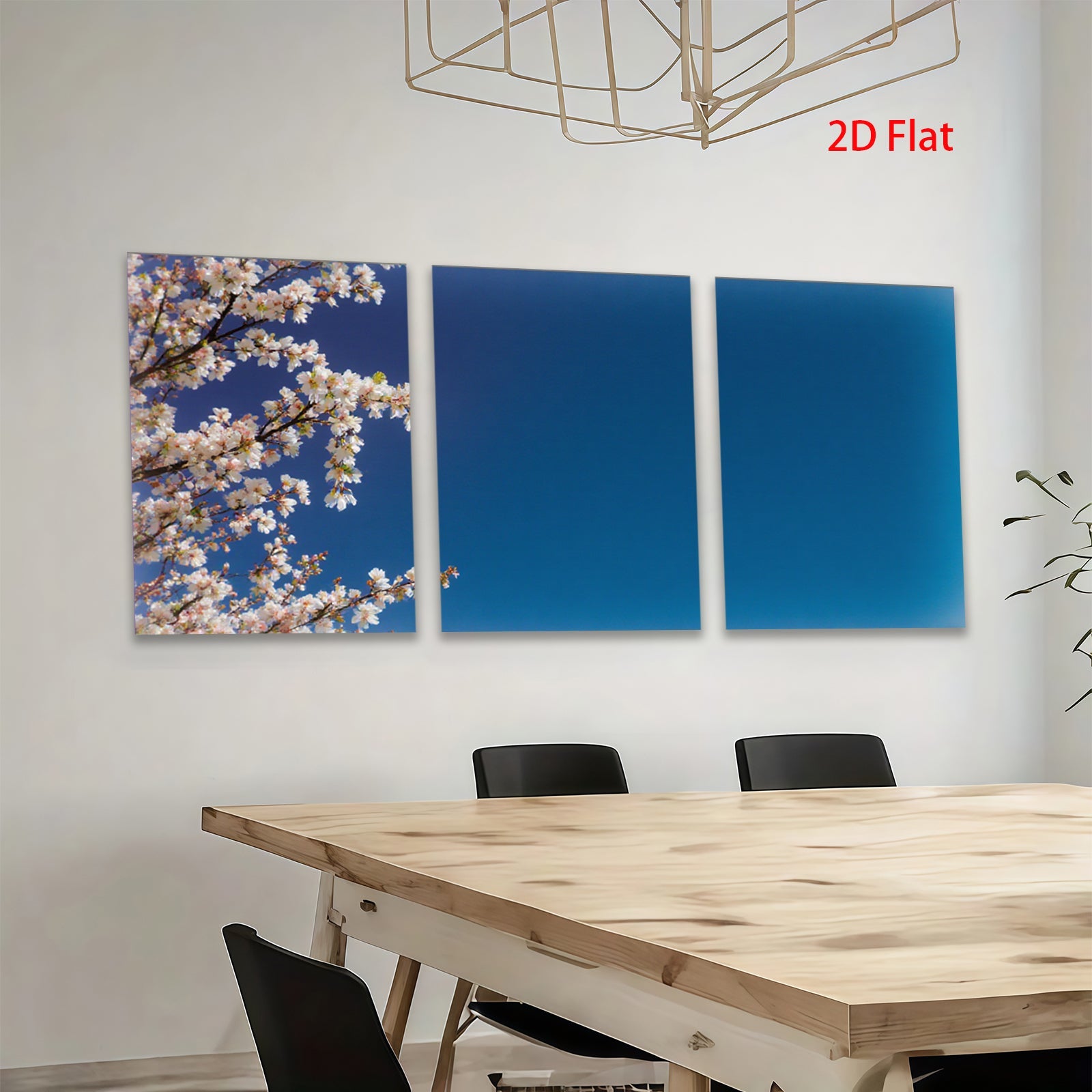 2D flat 1pc blooming cherry blossoms serene sky wall art for living room bedroom home decor farmhouse style gallery wrapped canvas prints