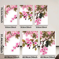 2D flat 1pc blooming cherry blossoms spring wall art for living room bedroom home decor farmhouse style canvas prints modern botanical floral art