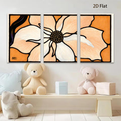2D flat 1pc blooming dogwood floral wall art canvas prints botanical home decor farmhouse living room bedroom gallery wrapped modern minimalist