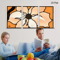 2D flat 1pc blooming dogwood floral wall art canvas prints botanical home decor farmhouse living room bedroom gallery wrapped modern minimalist