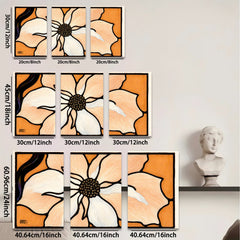 2D flat 1pc blooming dogwood floral wall art canvas prints botanical home decor farmhouse living room bedroom gallery wrapped modern minimalist