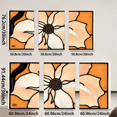 2D flat 1pc blooming dogwood floral wall art canvas prints botanical home decor farmhouse living room bedroom gallery wrapped modern minimalist
