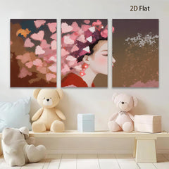 2D flat 1pc blooming floral portrait wall art canvas prints for living room bedroom home decor modern farmhouse style gallery wrapped ready to hang