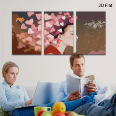 2D flat 1pc blooming floral portrait wall art canvas prints for living room bedroom home decor modern farmhouse style gallery wrapped ready to hang