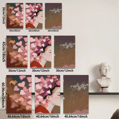 2D flat 1pc blooming floral portrait wall art canvas prints for living room bedroom home decor modern farmhouse style gallery wrapped ready to hang