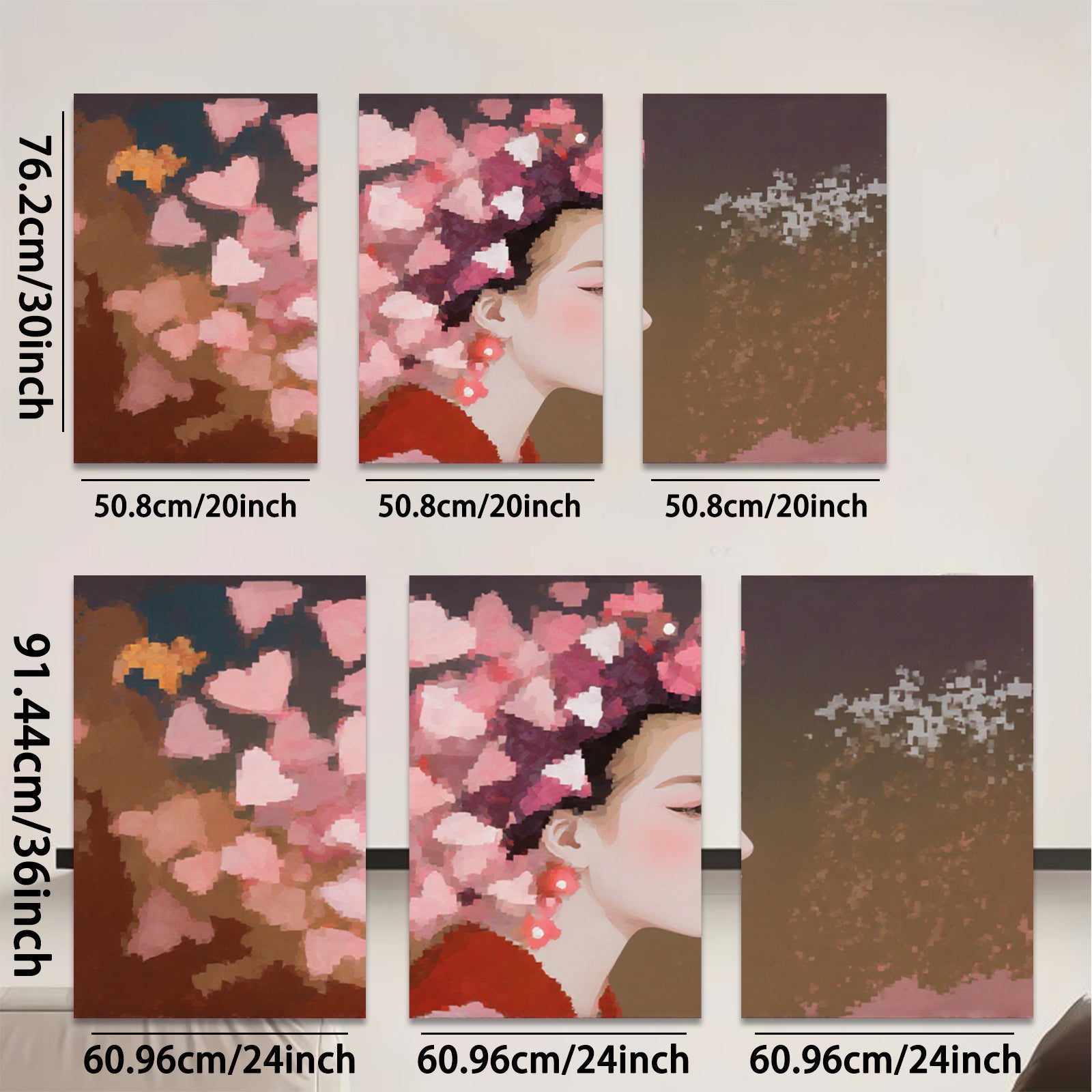 2D flat 1pc blooming floral portrait wall art canvas prints for living room bedroom home decor modern farmhouse style gallery wrapped ready to hang